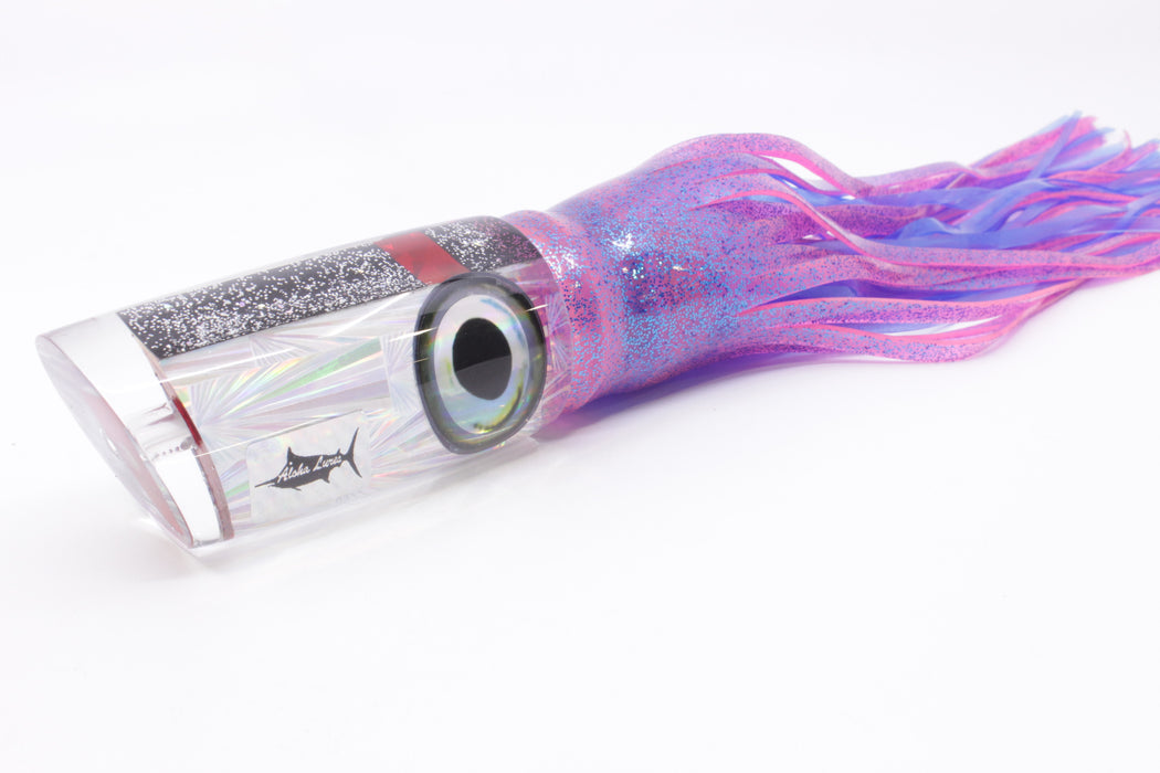 Aloha Lures Silver Rainbow Starburst Taxi Eyes Smash Bait 14" 12oz Skirted Pink