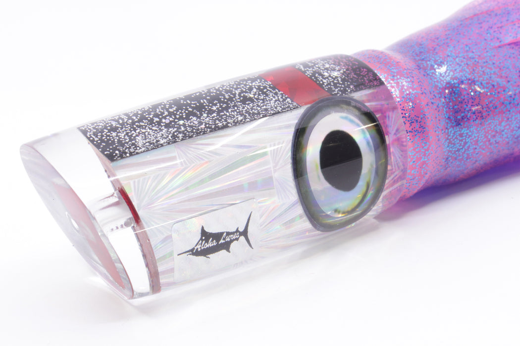 Aloha Lures Silver Rainbow Starburst Taxi Eyes Smash Bait 14" 12oz Skirted Pink