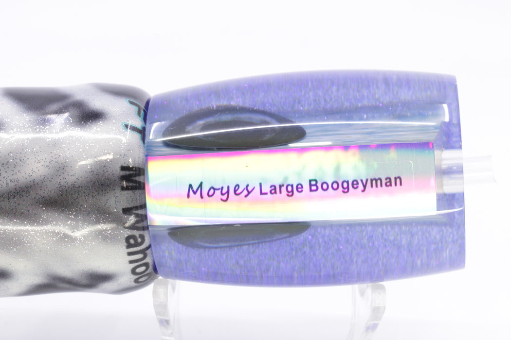 Moyes Lures Ice Blue Awabi Blue Back Large Boogeyman 14" 8.5oz Fire Tailz Vinyl Wahoo