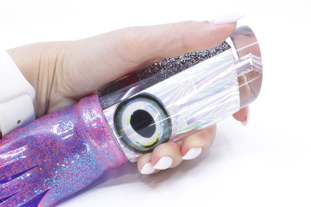 Aloha Lures Silver Rainbow Starburst Taxi Eyes Smash Bait 14" 12oz Skirted Pink