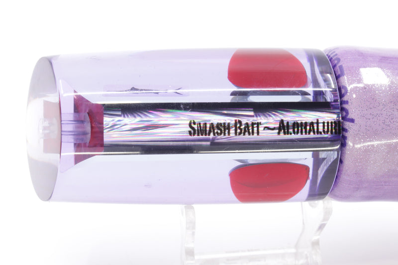 Aloha Lures Purple Mirrored Red Eyes Smash Bait 14" 12.2oz Fire Tailz Vinyl