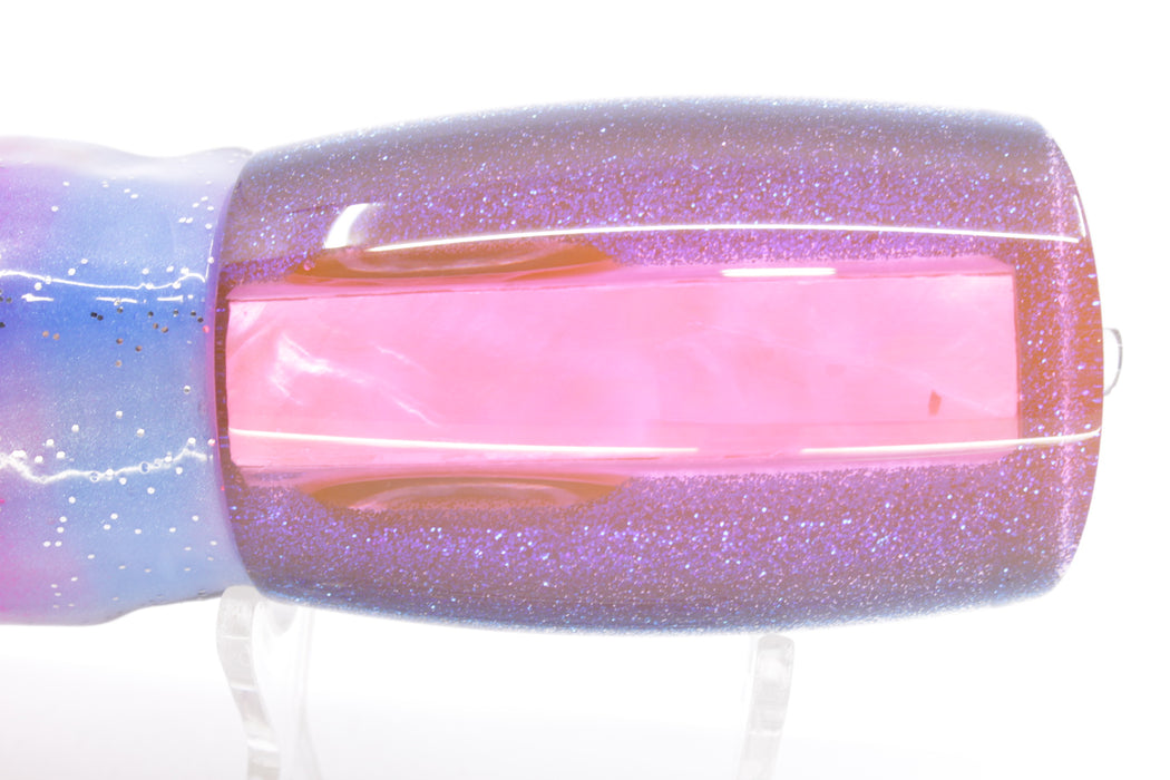 Moyes Lures White MOP Pink-Blue Back Large Boogeyman 14" 9.7oz Skirted Gay Bob