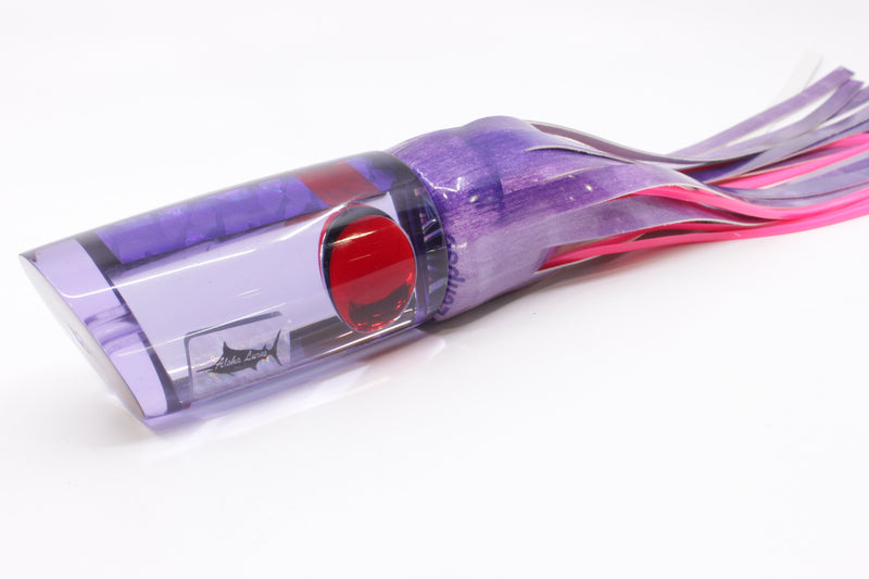 Aloha Lures Purple Mirrored Red Eyes Smash Bait 14" 12.2oz Fire Tailz Vinyl