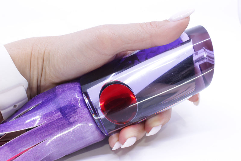 Aloha Lures Purple Mirrored Red Eyes Smash Bait 14" 12.2oz Fire Tailz Vinyl