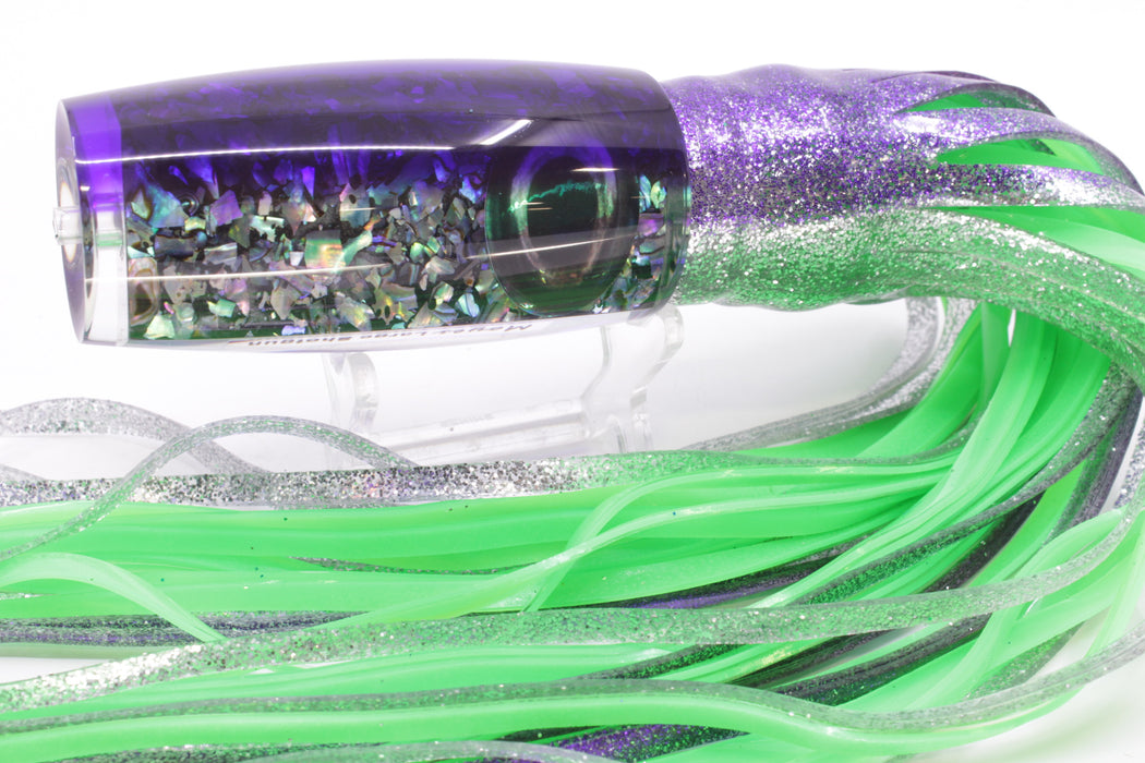 Moyes Lures S&P Purple Back Large Shotgun 12" 7.8oz Skirted Purple-Silver/Green