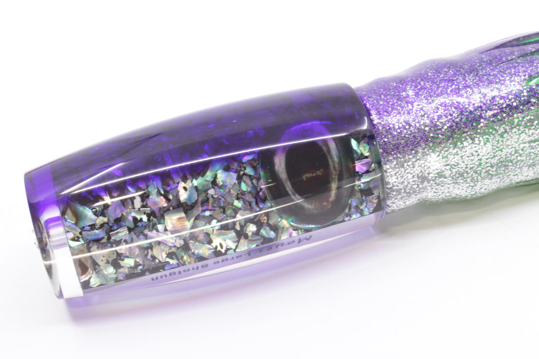 Moyes Lures S&P Purple Back Large Shotgun 12" 7.8oz Skirted Purple-Silver/Green