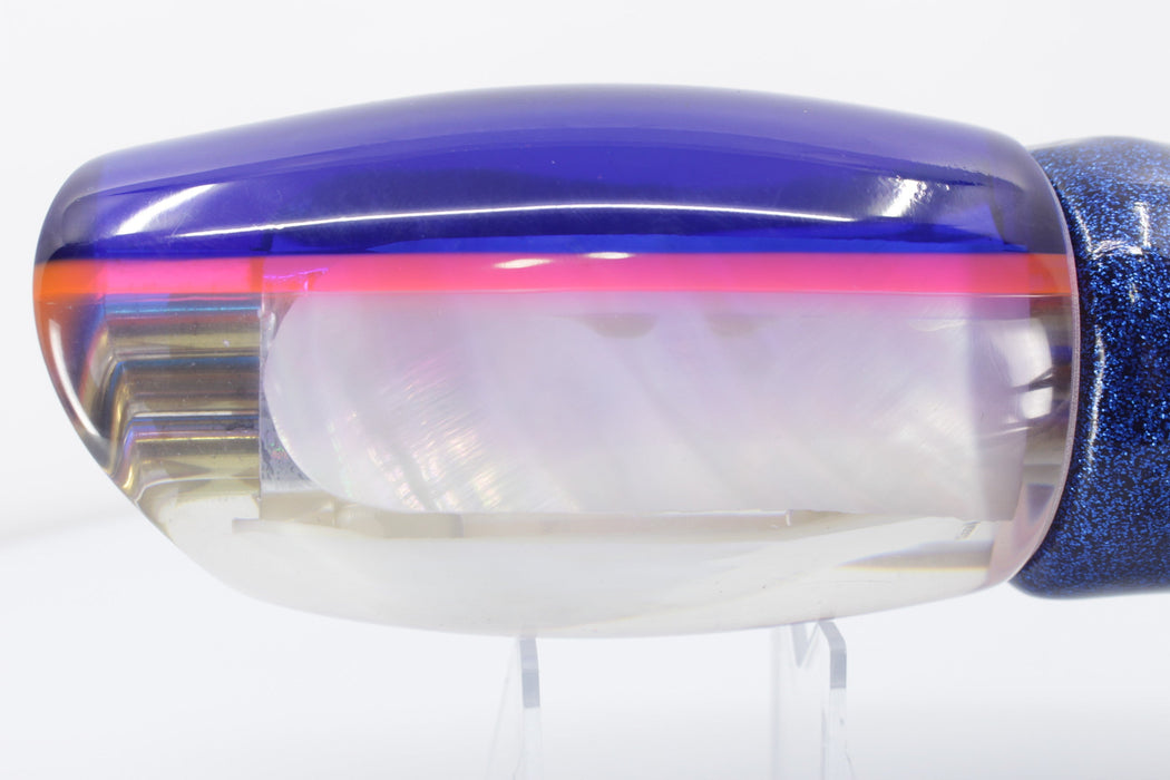 Coggin Lures White MOP Blue Back Pink Line Tado 16" 21.4oz Vinyl Blue EZ-K