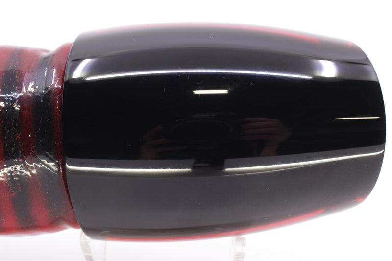 Moyes Lures Red Mirrored Black Back XL J-Boy Teaser 18.2oz Skirted Red Aurora