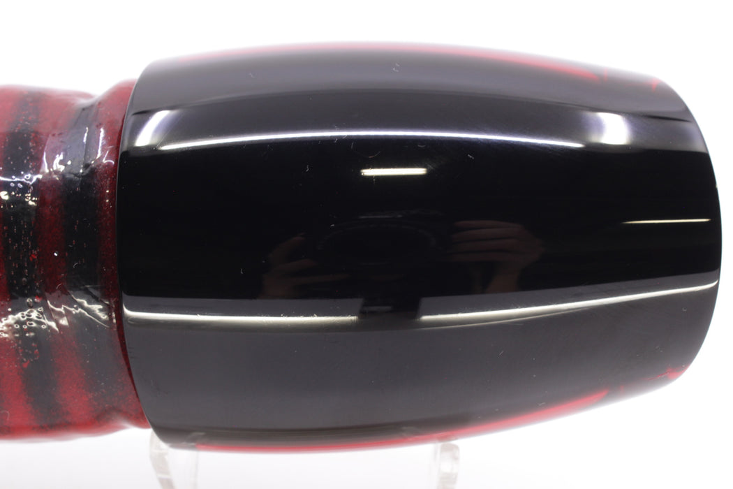 Moyes Lures Red Mirrored Black Back XL J-Boy Teaser 18.2oz Skirted Red Aurora