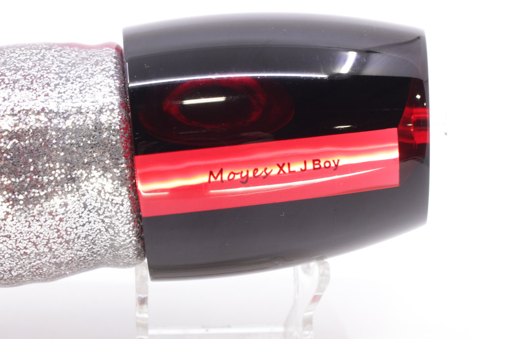 Moyes Lures Red Mirrored Black Back XL J-Boy Teaser 18.2oz Skirted Red Aurora