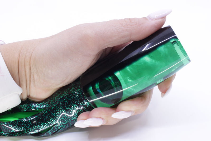 Moyes Lures Green MOP Black Back Large Shotgun 12" 7.8oz Skirted Black/Green