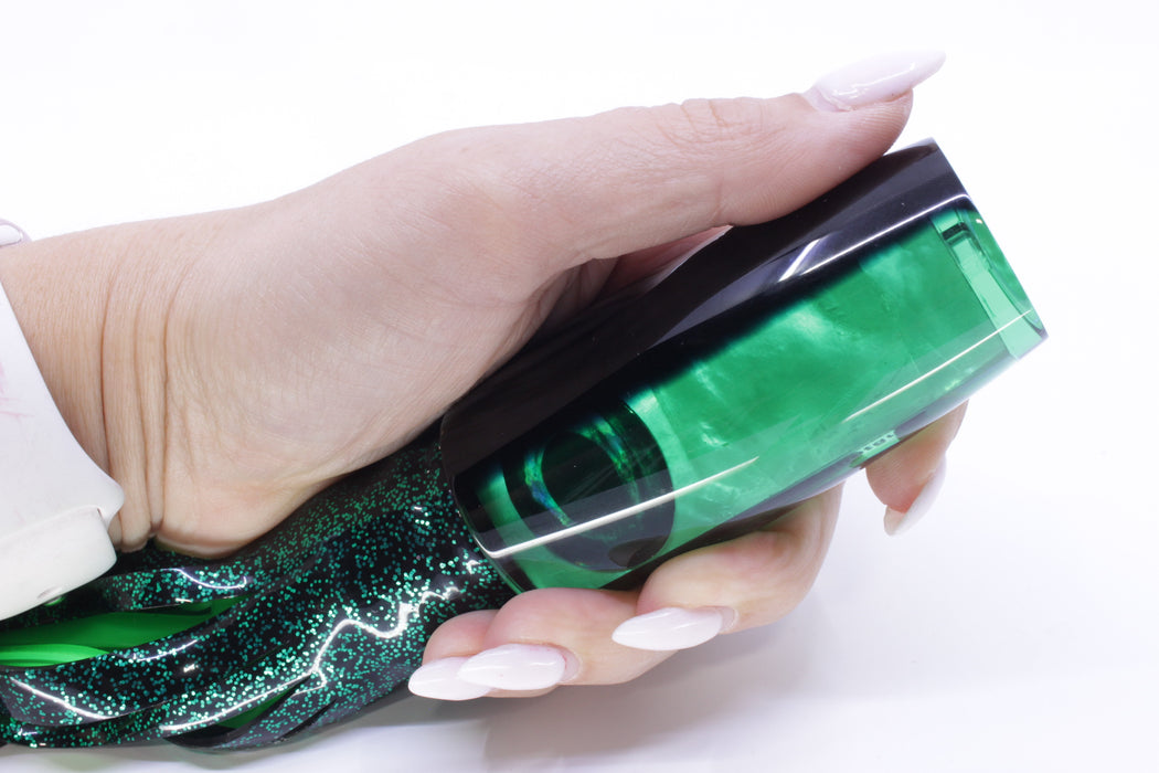 Moyes Lures Green MOP Black Back Large Shotgun 12" 7.8oz Skirted Black/Green