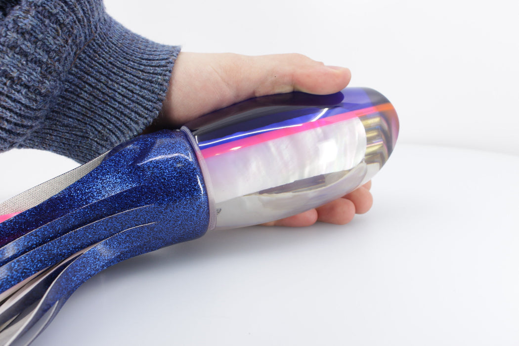 Coggin Lures White MOP Blue Back Pink Line Tado 16" 21.4oz Vinyl Blue EZ-K