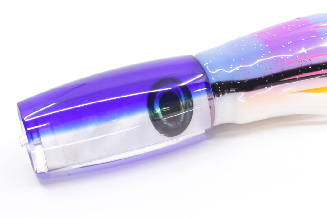 Moyes Lures White MOP Blue Back Medium Shotgun 10" 6.2oz Skirted Gay Bob