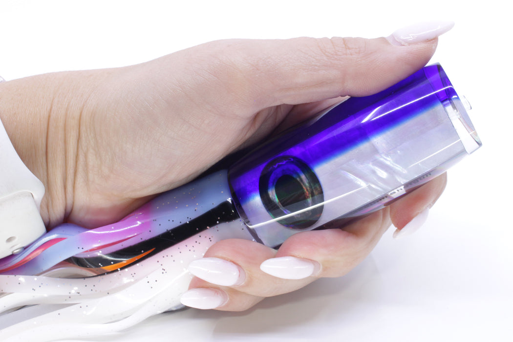 Moyes Lures White MOP Blue Back Medium Shotgun 10" 6.2oz Skirted Gay Bob