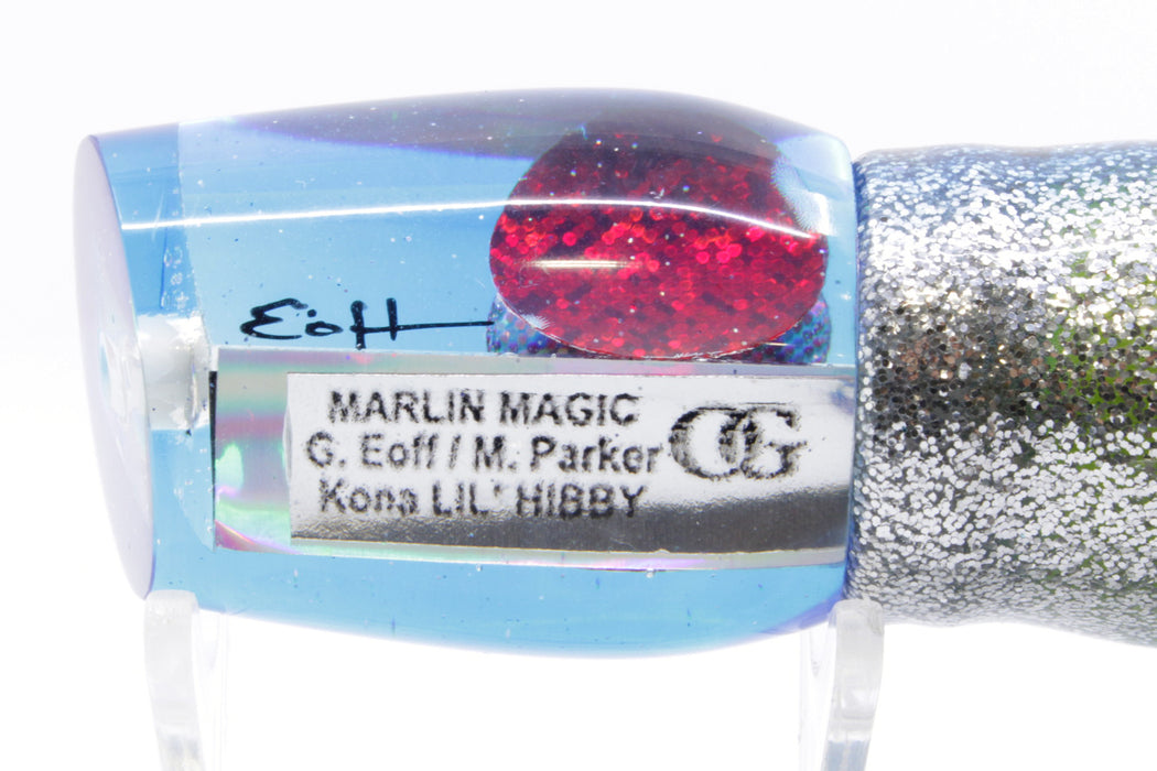 Marlin Magic Mirrored Blue Back Red Eyes Lil Hibby 10" 7.2oz Skirted Blue Aurora