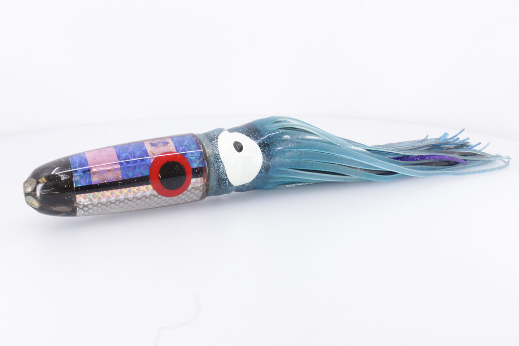 Richard's Lures Pink & Blue Striped 6-Hole Bullet 9"+ 10oz Triple Skirted Pre-Owned