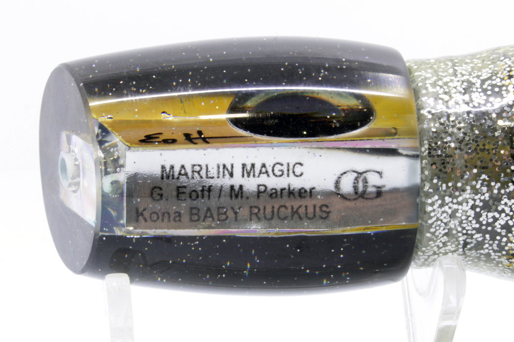 Marlin Magic Golden MOP Black Back Baby Ruckus 10" 6.5oz Skirted Yellow Aurora