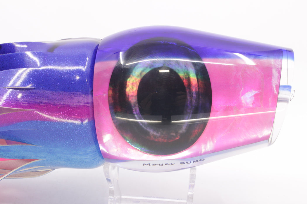Moyes Lures Pink MOP Blue Back Sumo Teaser 26.3oz Fire Tailz Vinyl Blue Dream