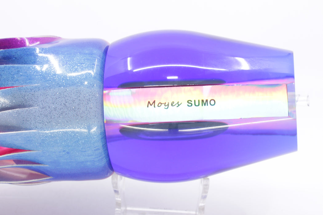 Moyes Lures Pink MOP Blue Back Sumo Teaser 26.3oz Fire Tailz Vinyl Blue Dream