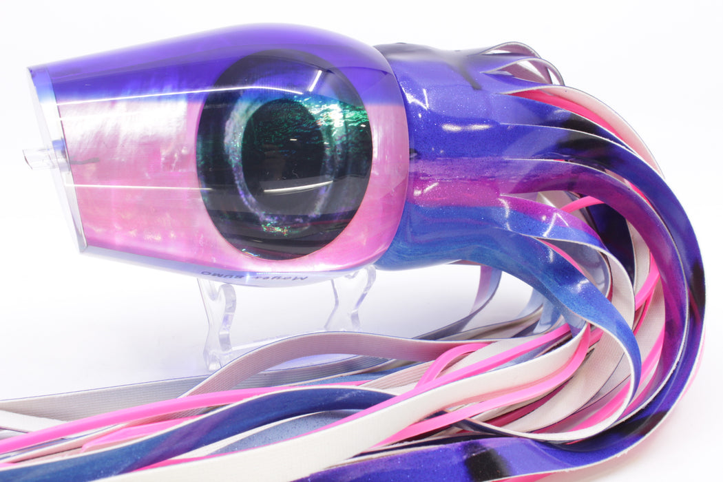 Moyes Lures Pink MOP Blue Back Sumo Teaser 26.3oz Fire Tailz Vinyl Blue Dream