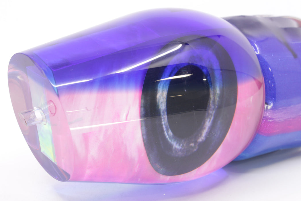 Moyes Lures Pink MOP Blue Back Sumo Teaser 26.3oz Fire Tailz Vinyl Blue Dream