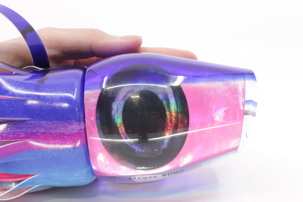 Moyes Lures Pink MOP Blue Back Sumo Teaser 26.3oz Fire Tailz Vinyl Blue Dream