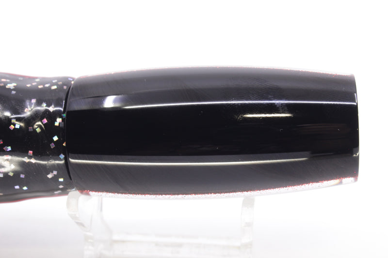 Moyes Lures Rainbow MOP Black-Red Back Medium Shotgun 10" 6.2oz Skirted