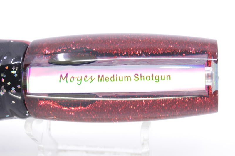 Moyes Lures Rainbow MOP Black-Red Back Medium Shotgun 10" 6.2oz Skirted