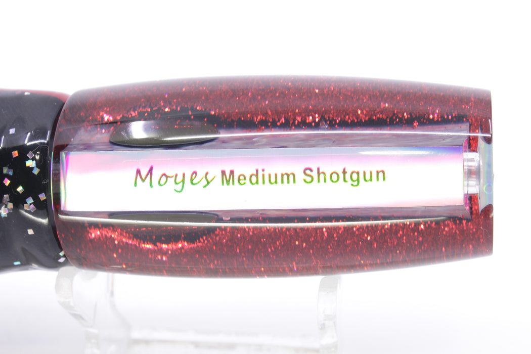 Moyes Lures Rainbow MOP Black-Red Back Medium Shotgun 10" 6.2oz Skirted