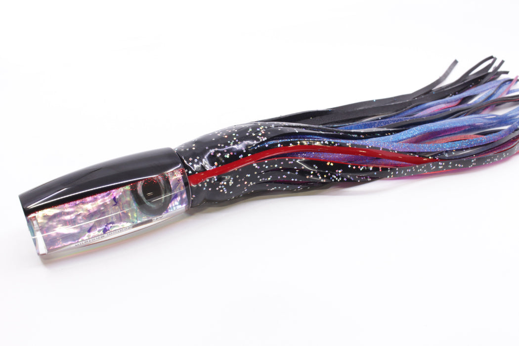 Moyes Lures Rainbow MOP Black-Red Back Medium Shotgun 10" 6.2oz Skirted