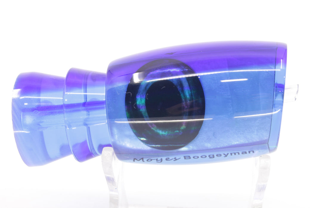 Moyes Lures Ice Blue MOP Blue Back Taxi Eyes Boogeyman 12" 4oz