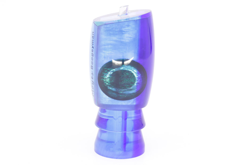 Moyes Lures Ice Blue MOP Blue Back Taxi Eyes Boogeyman 12" 4oz