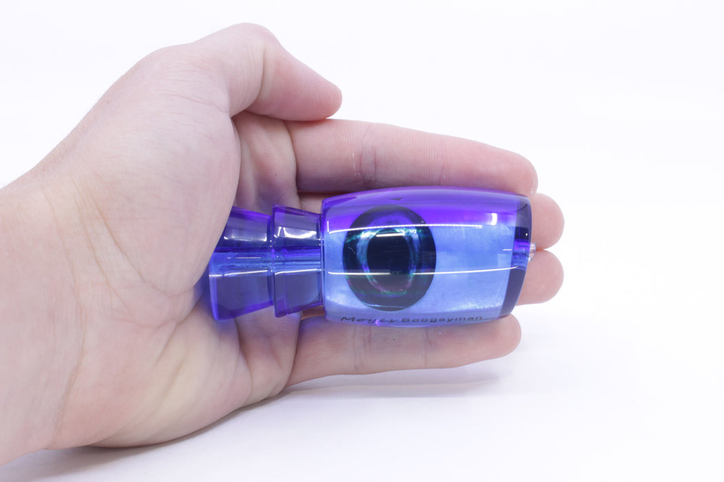 Moyes Lures Ice Blue MOP Blue Back Taxi Eyes Boogeyman 12" 4oz