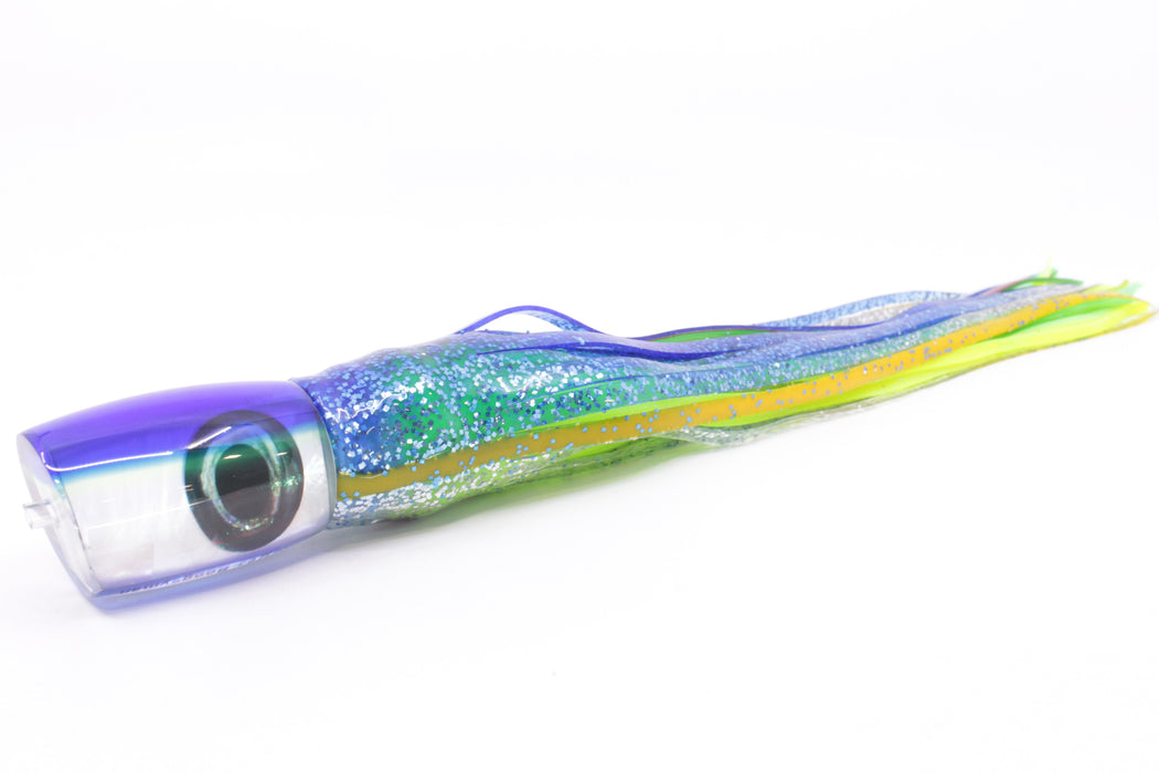 Moyes Lures White MOP Blue-Pale Yellow Back Taxi Eyes Boogeyman 12" 7oz Skirted