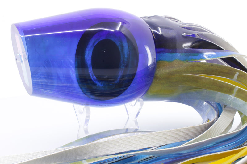 Moyes Lures Blue MOP Dark Blue Back Sumo Teaser 26.3oz Fired Tailz Vinyl Yellowfin