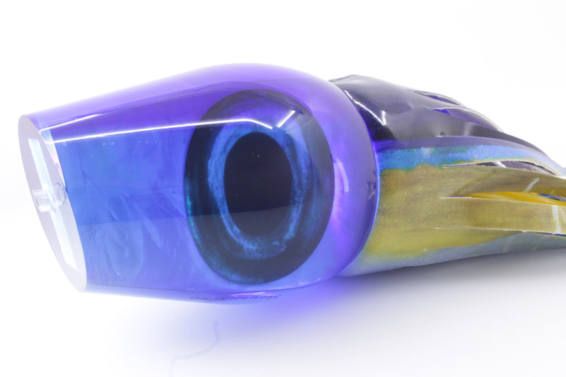 Moyes Lures Blue MOP Dark Blue Back Sumo Teaser 26.3oz Fired Tailz Vinyl Yellowfin