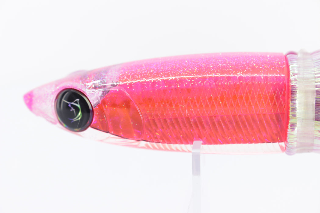 Bonze Lures Pink Rainbow Scale Weapon 9" 8oz Flashabou Pink-Lavender-Orange