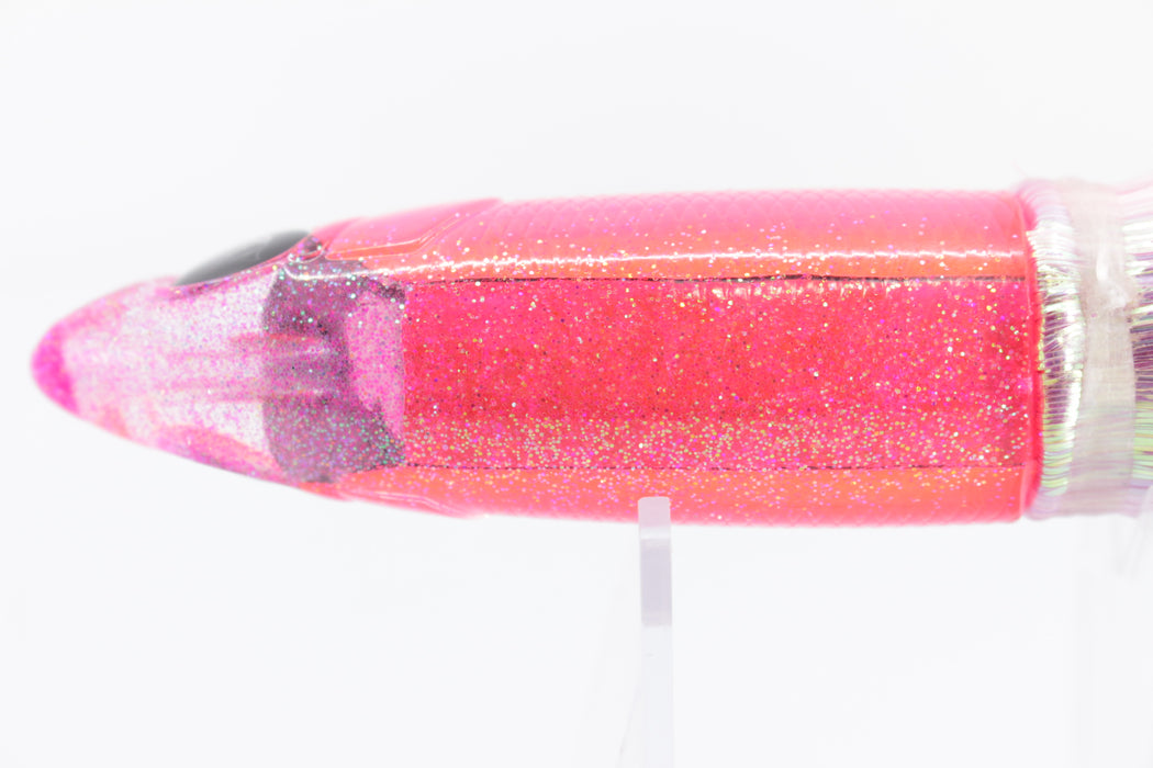 Bonze Lures Pink Rainbow Scale Weapon 9" 8oz Flashabou Pink-Lavender-Orange