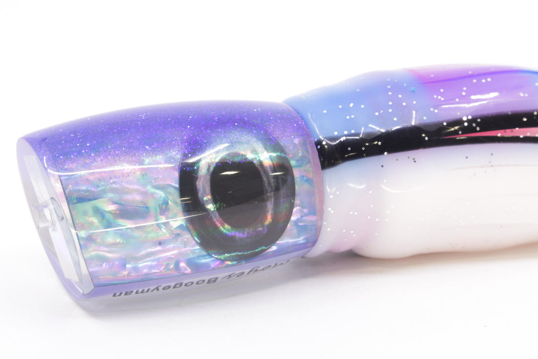 Moyes Lures Rainbow MOP Blue Back Taxi Eyes Boogeyman 12" 7oz Skirted Gay Bob