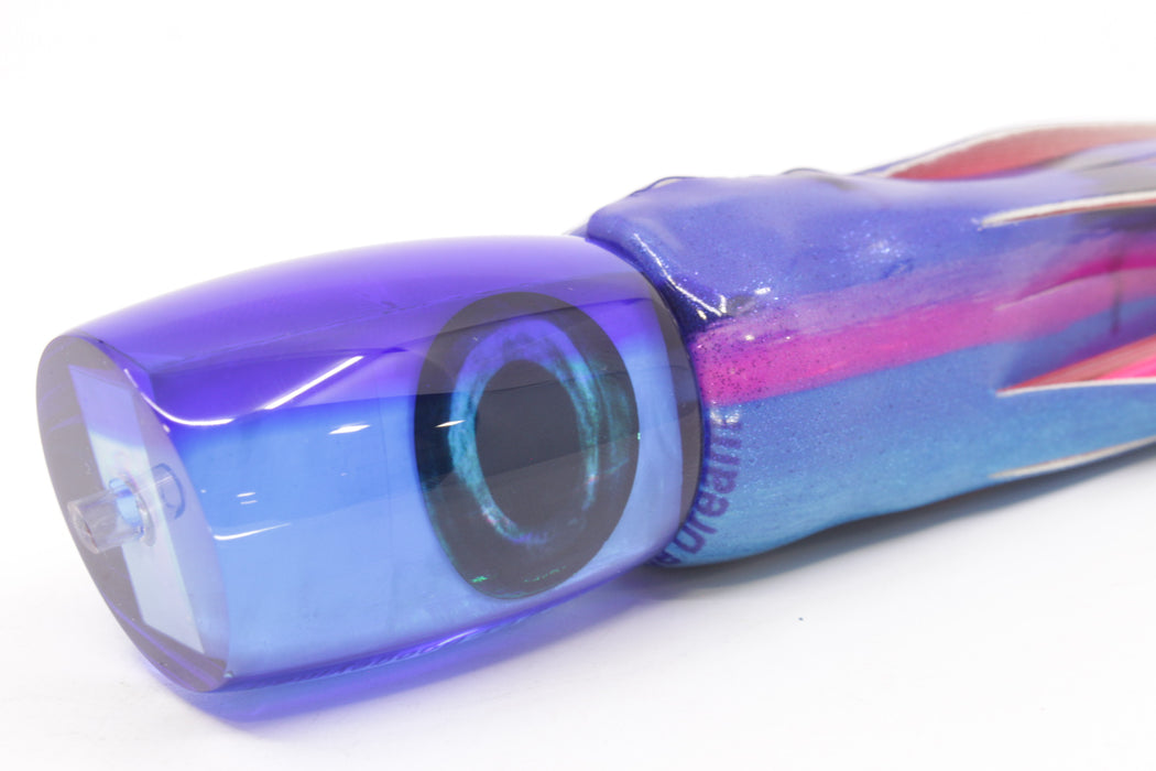 Moyes Lures Ice Blue MOP Blue Back Taxi Eyes Boogeyman 12" 5.7oz Fire Tailz Vinyl