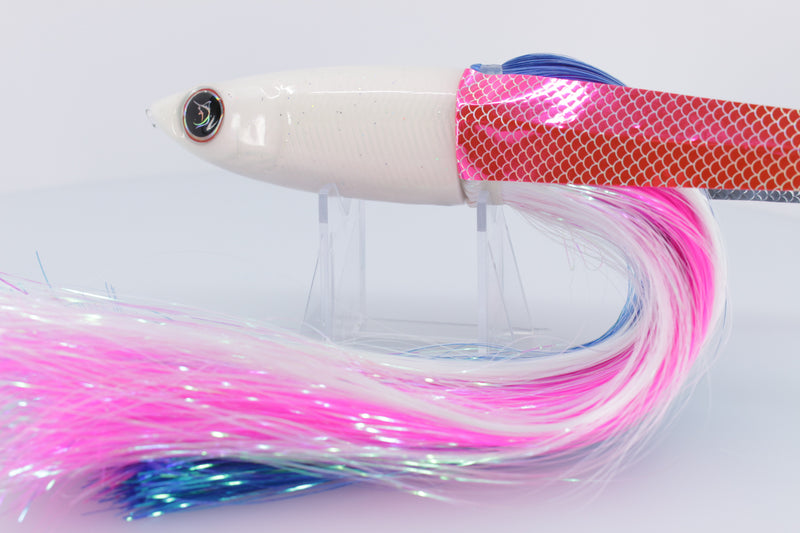 Bonze Lures Strawberry Pearl Weapon X 12" 9.6oz Flashabou with Wings