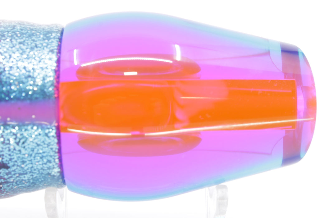 Moyes Lures Blue Mirrored Pink Back Taxi Eyes Large Sumo 14" 13.8oz Skirted