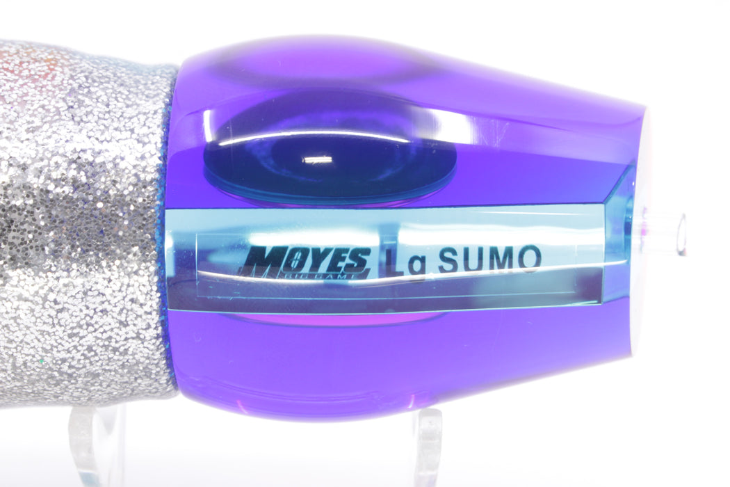 Moyes Lures Blue Mirrored Pink Back Taxi Eyes Large Sumo 14" 13.8oz Skirted