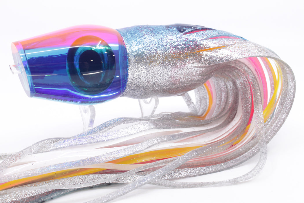 Moyes Lures Blue Mirrored Pink Back Taxi Eyes Large Sumo 14" 13.8oz Skirted
