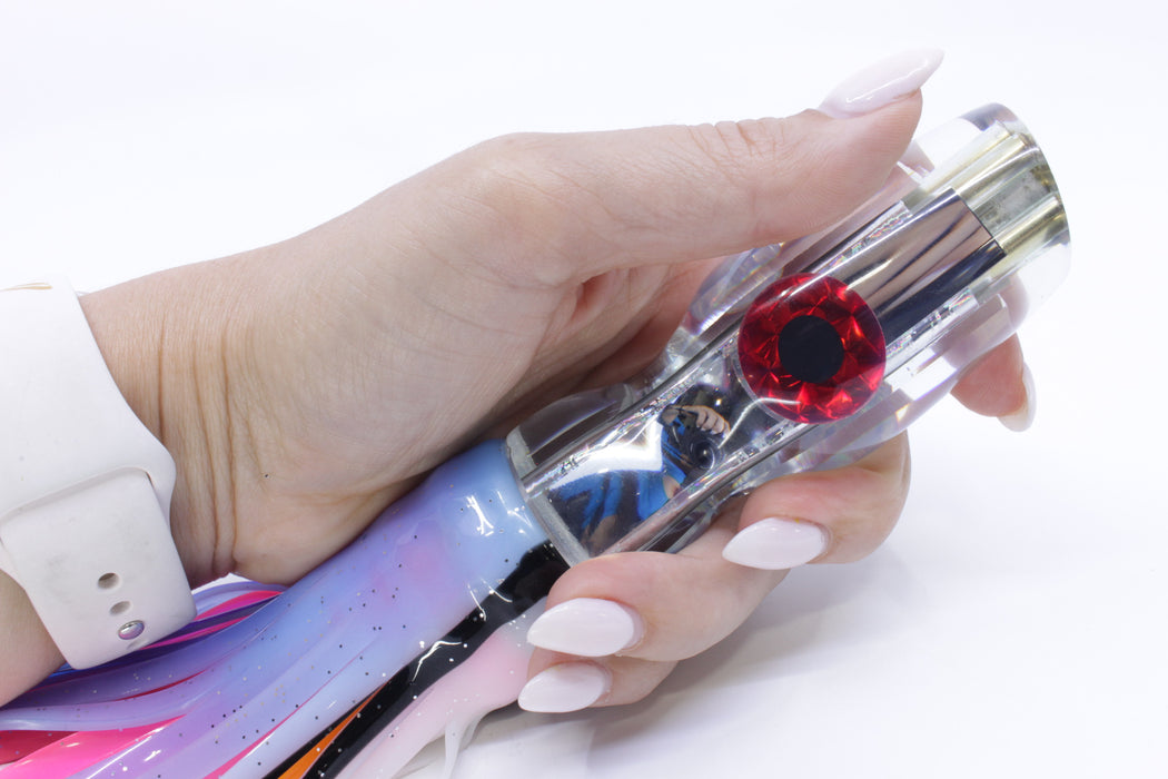 Coggin Lures Clear Mirrored 4-Hole Bob Knob 12" 10oz Skirted Gay Bob