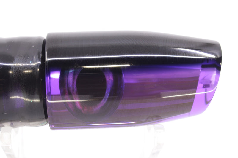 Moyes Lures Purple Mirrored Black Back Small Plunger 9" 5oz Skirted Skipjack