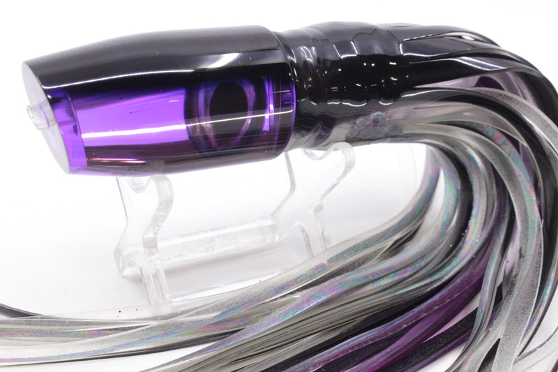 Moyes Lures Purple Mirrored Black Back Small Plunger 9" 5oz Skirted Skipjack