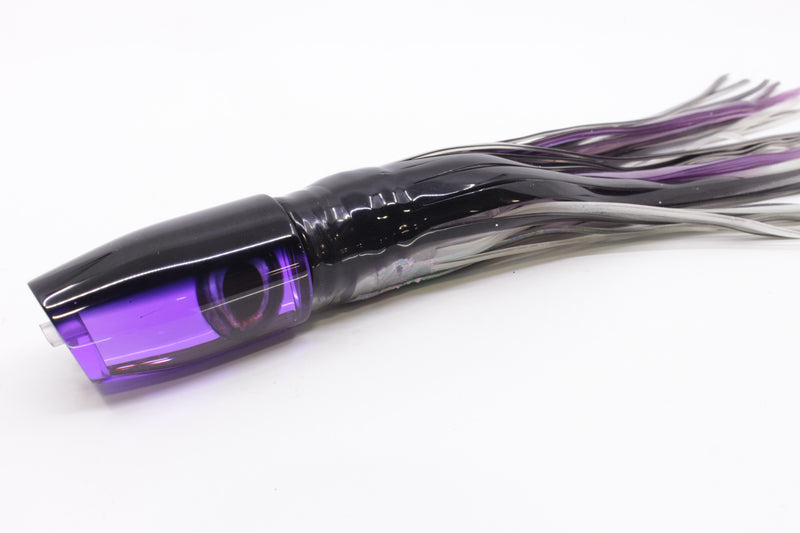 Moyes Lures Purple Mirrored Black Back Small Plunger 9" 5oz Skirted Skipjack