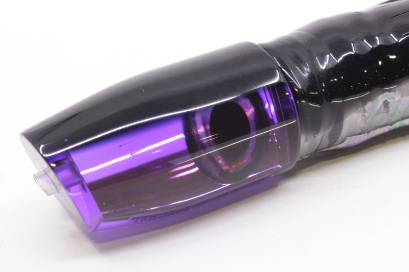 Moyes Lures Purple Mirrored Black Back Small Plunger 9" 5oz Skirted Skipjack